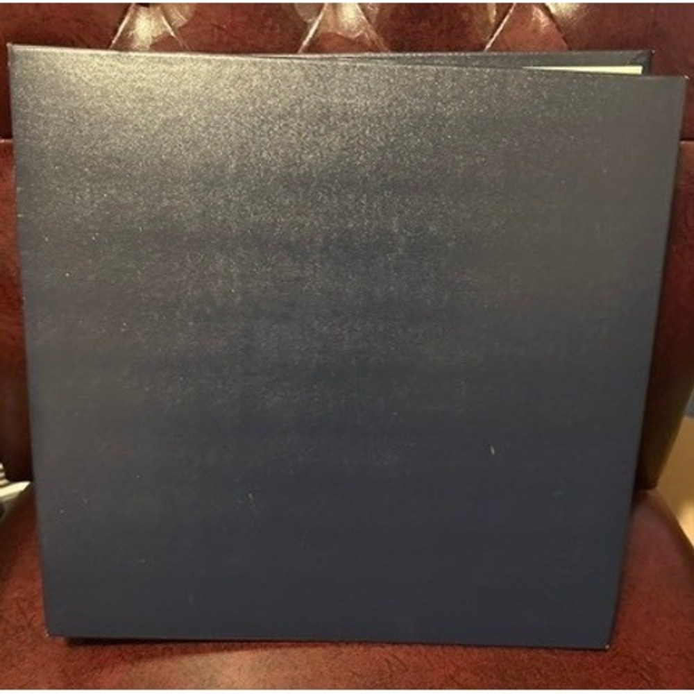 Hobby Lobby 12x12 Navy Blue Faux Leather Post Bound Scrapbook Album